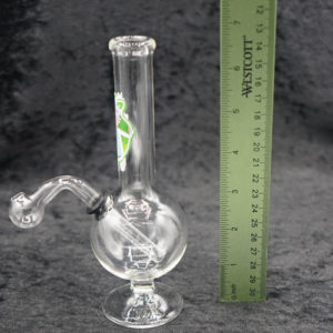 Glass Oil Burner Bubbler Pipe with Design 7 inches