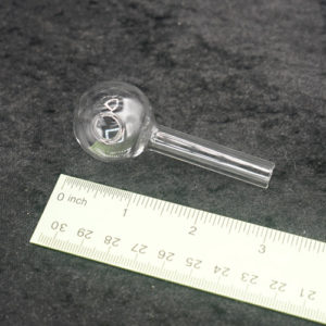 Mini 3 inches Clear Glass Oil Burner Pipe