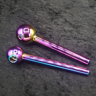 Set of Two Nano Plating Glass Oil Burner Pipe 4 inches