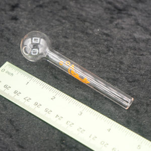 Fancy Stem Design 4 inches Glass Oil Burner Pipe