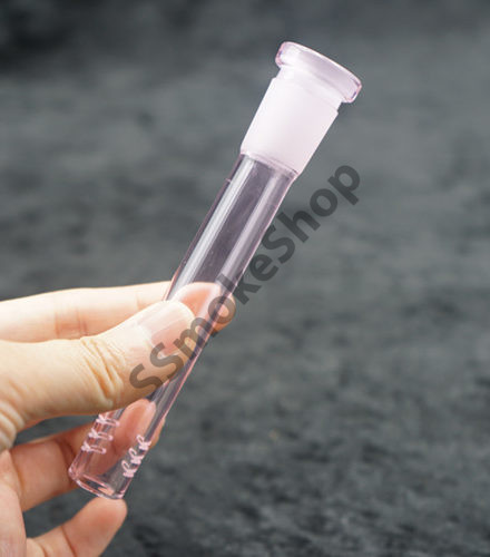 Pink Color Low Profile 14mm 18mm Glass Downstem - 3.5"