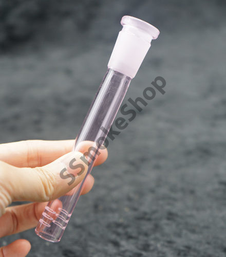 Pink Color Low Profile 14mm 18mm Glass Downstem - 4"