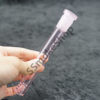 Pink Color Low Profile 14mm 18mm Glass Downstem - 4.5"