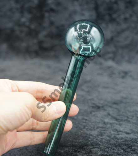 Glass Pipe Oil Burner Teal Color 6 inches