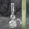 Oil Burner Bubbler Pipe Glass Dual Bubble 7 inches