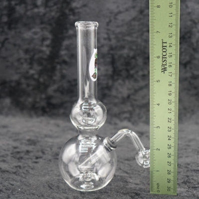 Oil Burner Bubbler Pipe Glass Dual Bubble 7 inches