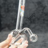 Glass Oil Burner Bubbler Pipe with Design 7 inches