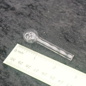 Glass Oil Burner Pipe Clear 2.5 inches Mini