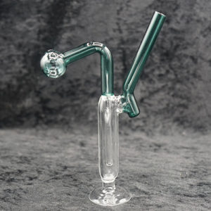 Glass Clear Body One Piece Oil Burner Bubbler Pipe 7 inches