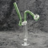 Glass Clear Body One Piece Oil Burner Bubbler Pipe 7 inches
