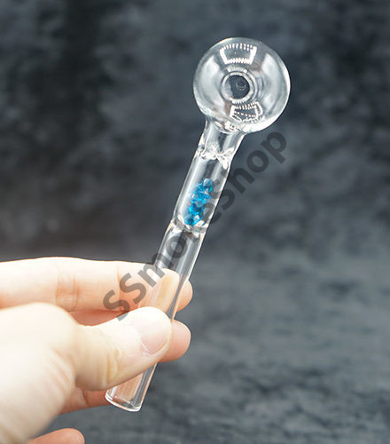 Clear Glass Oil Burner Pipe Color Beard Filter Stem 5 inches