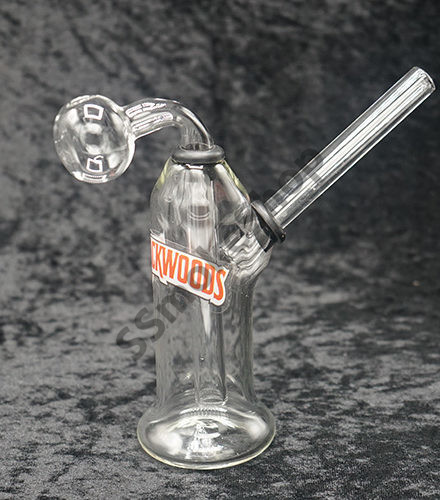 Thick glass oil burner bubbler clear 5"