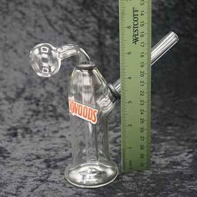 Thick glass oil burner bubbler clear 5"
