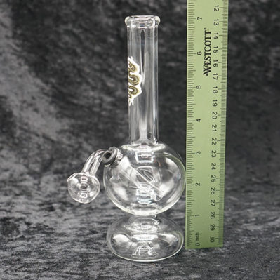 Glass Oil burner bubbler water pipe w/ base 7"