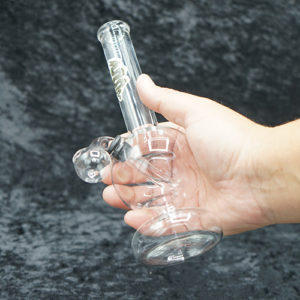 Glass Oil burner bubbler water pipe w/ base 7" 