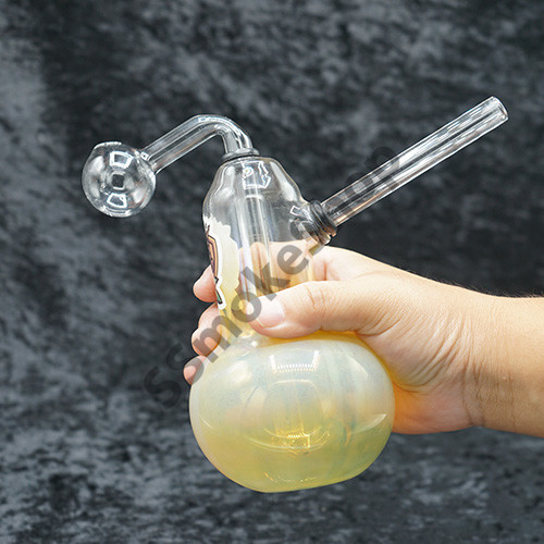 Oil burner bubbler 6" Color Change glass body