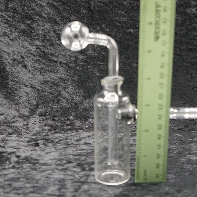 Glass Clear Oil burner bottle bubbler 5"
