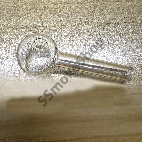 Glass Oil Burner Pipe Clear 2.5 inches big head