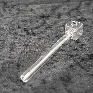 Glass Oil Burner Pipe cube head design 4 inches